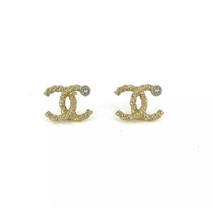 Authentic Chanel Logo CC Earrings